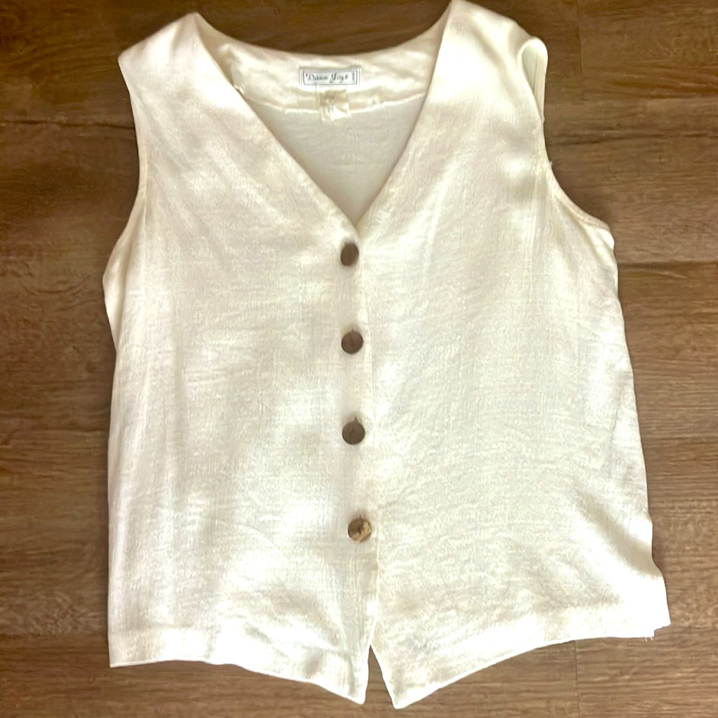Vintage Cream Vest Made In Usa
